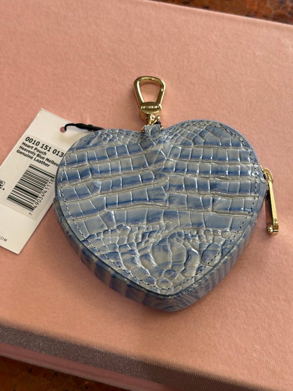 Brahmin Hevenly Blue Heart Pouch - Picture 2 of 3